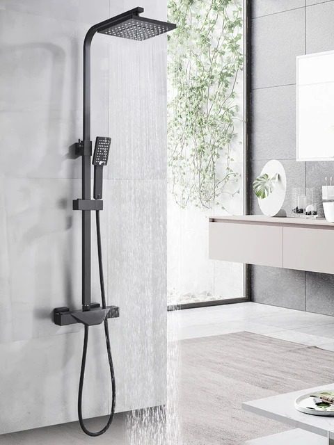 SHOWER SET BLACK